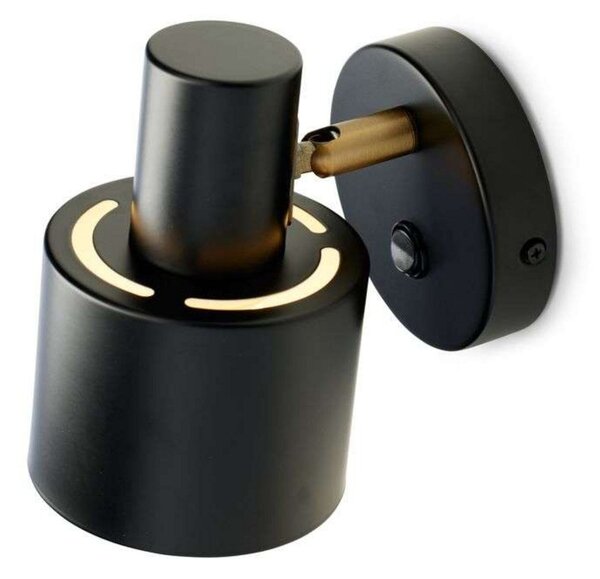 Lampă de perete Halo Design, Negru, Camera de zi, Metal