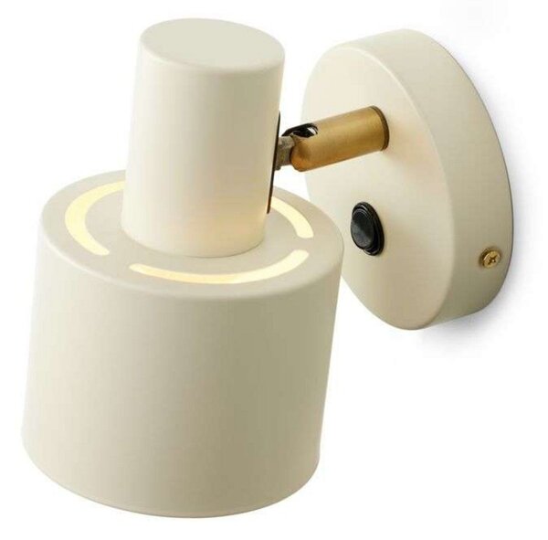 Lampă de perete Halo Design, Bej, Camera de zi, Metal