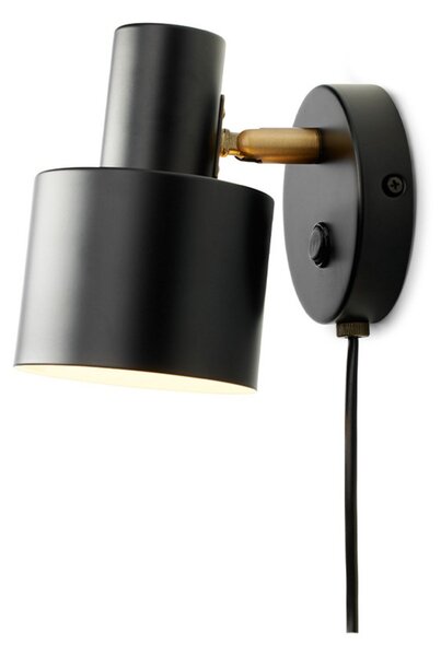 Lampă de perete Halo Design, Negru, Camera de zi, Metal