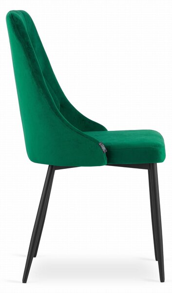 Scaun de sufragerie din catifea verde IMOLA