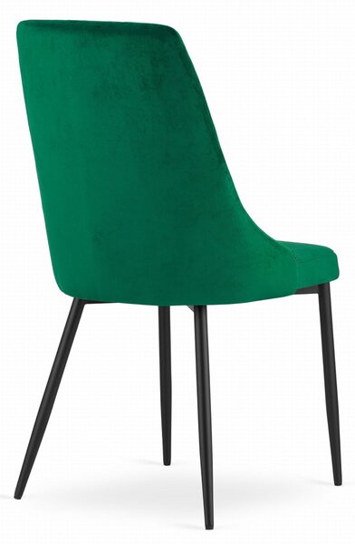 Scaun de sufragerie din catifea verde IMOLA