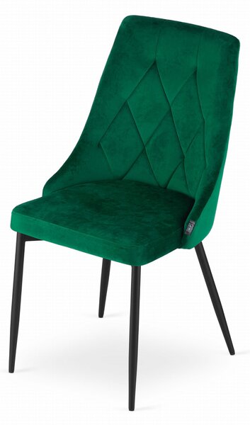 Scaun de sufragerie din catifea verde IMOLA