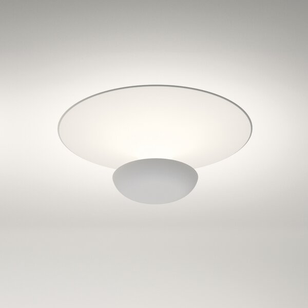 Vibia plafonieră LED Funnel, alb, aluminiu, Ø 35 cm, 2.700K, reglabil, Alb, Camera de zi / sufragerie, Metal, Design