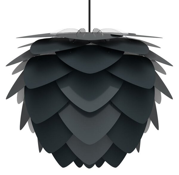 UMAGE Aluvia mini lampă suspendată antracit, reglabil, Negru, Camera de zi / sufragerie, Metal, Design