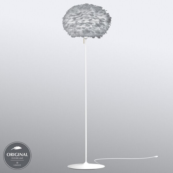 UMAGE Eos medium lampă de podea gri deschis, Gri, Camera de zi / sufragerie, Metal, Design