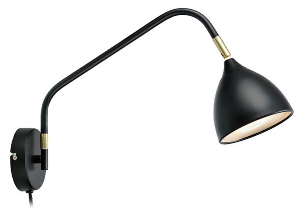 Lampă de perete Markslöjd, Negru, Camera de zi, Metal