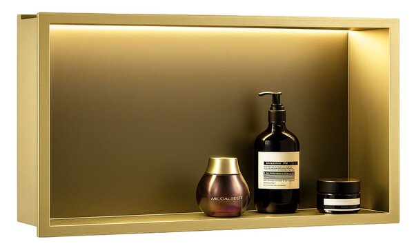 RAFT BAIE INCASTRAT PERETE LED 30x60 brush gold