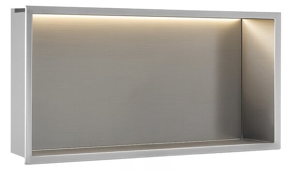 RAFT BAIE INCASTRAT PERETE LED 30x60 steel brush