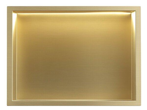 RAFT BAIE INCASTRAT PERETE LED 30x45 brush gold
