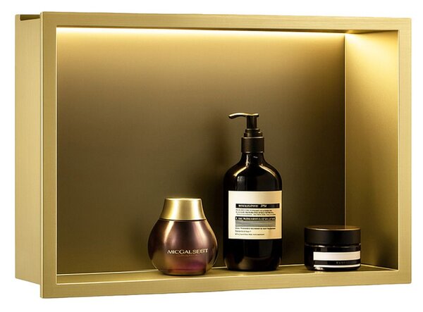 RAFT BAIE INCASTRAT PERETE LED 30x45 brush gold