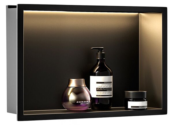RAFT BAIE INCASTRAT PERETE LED 30x45 black