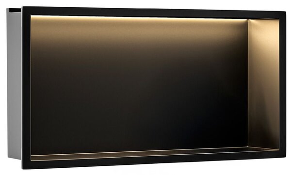 RAFT BAIE INCASTRAT PERETE LED 30x60 black