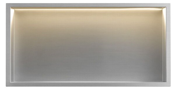 RAFT BAIE INCASTRAT PERETE LED 30x60 steel brush