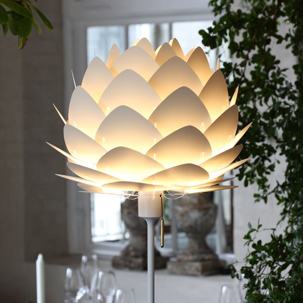 UMAGE Aluvia mini lampă de podea sidef, Alb, Camera de zi / sufragerie, Metal, Scandinavă