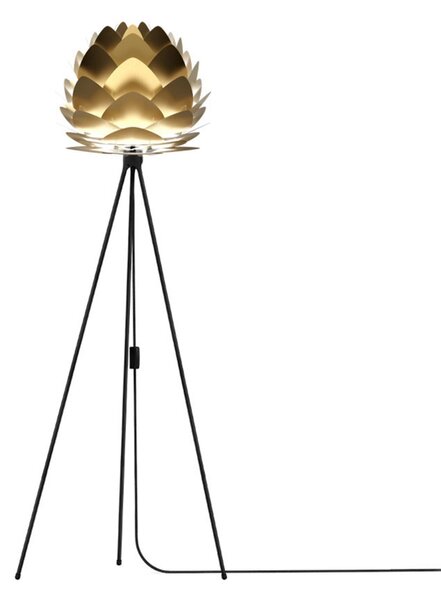 UMAGE Aluvia mini lampă podea alamă tripod negru, Auriu / Alamă, Camera de zi / sufragerie, Metal, Design, Tripod