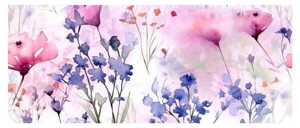 Tablou - Acuarelă pajiște (120x50 cm)