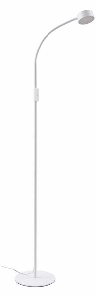 Lampadar Lindby, Maori, reglabil, Alb, Studiu / Birou, Metal, Modern
