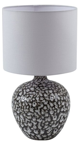 Lampă de masă Lindby, Thalassia, Gri, Camera de zi, Ceramică, Casă de țară / Rustic