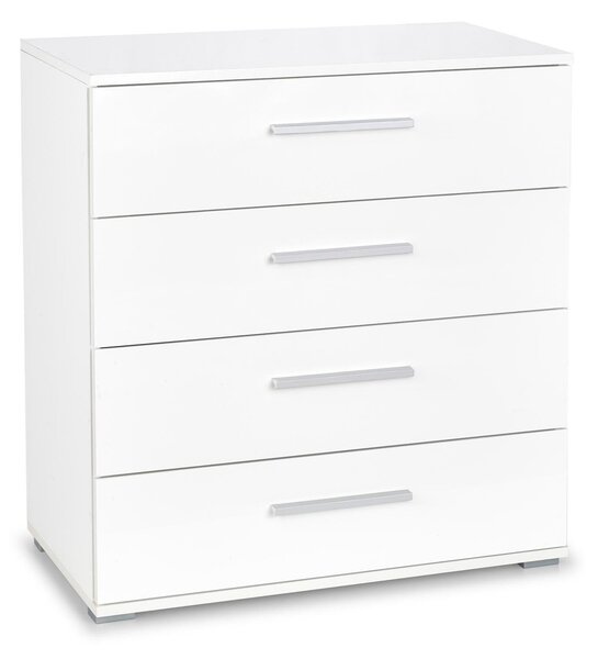 Comodă Cirveso 102, Alb lucios, Alb, PAL laminat, 82x77x40cm, 35.5 kg