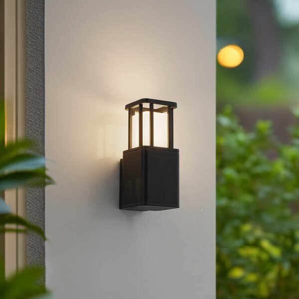 Lămpi de exterior Lucande, Dakil, reglabil, Negru, Terasă, Aluminiu, Modern
