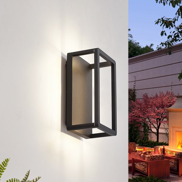 Lămpi de exterior Lucande, Thorvid, Negru, Aluminiu, Modern