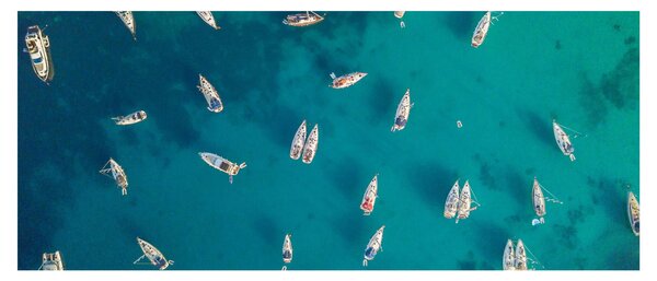 Tablou - Sailboats (120x50 cm)