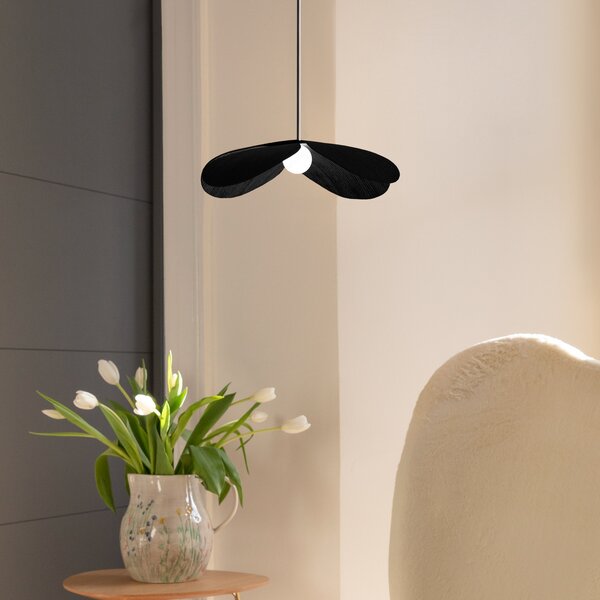 UMAGE Forget Me Not mediu pendul 1 bec stejar negru, Negru, Camera de zi / sufragerie, Lemn, Design