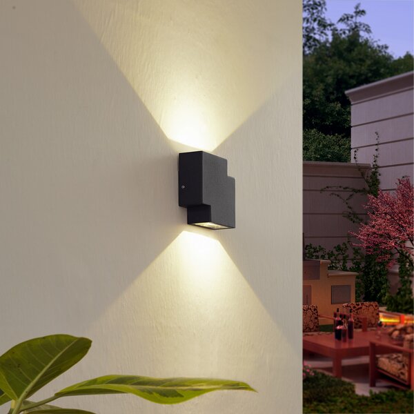 Lămpi de exterior Lindby, Fendir, Negru, Terasă, Aluminiu, Modern