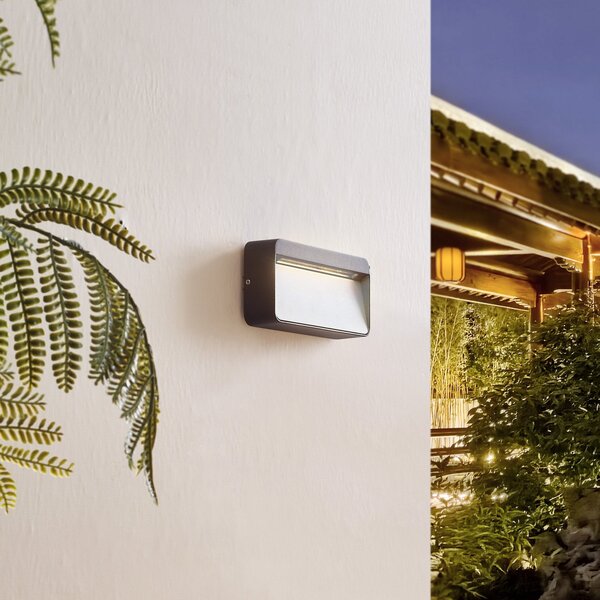 Lămpi de exterior Lucande, Tiburia, Negru, Aluminiu, Modern