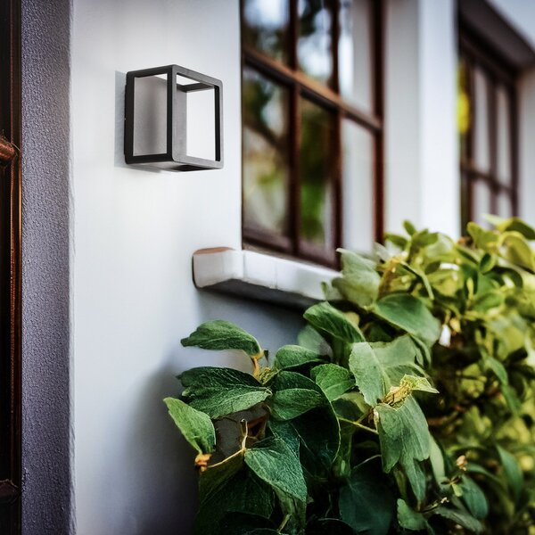 Lămpi de exterior Lucande, Thorvid, Negru, Aluminiu, Modern