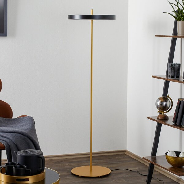 UMAGE Asteria floor lampă de podea LED negru, reglabil, Negru, Camera de zi / sufragerie, Metal, Design