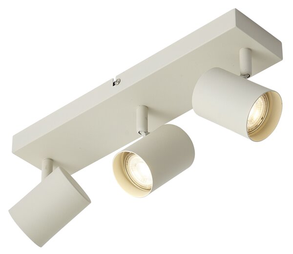 Spot modern de plafon bej cu 3 lumini reglabile - Jeana