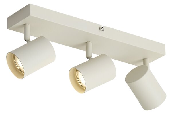 Spot modern de plafon bej cu 3 lumini reglabile - Jeana