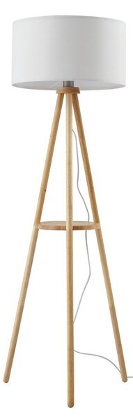 Lampadar Lindby, Adamio, Alb, Camera de zi, Țesătură / Textil, Casă de țară / Rustic