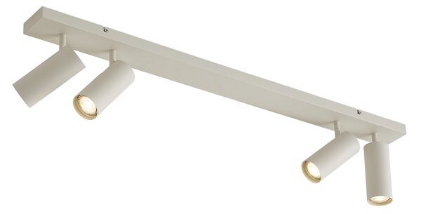 Spot modern de plafon bej cu 4 lumini reglabile - Renna
