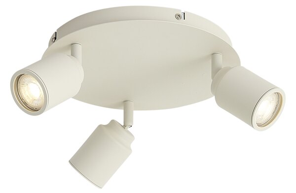 Spot încastrat modern bej cu 3 lumini IP44 - Ducha