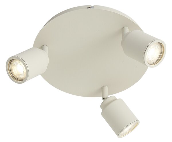 Spot încastrat modern bej cu 3 lumini IP44 - Ducha