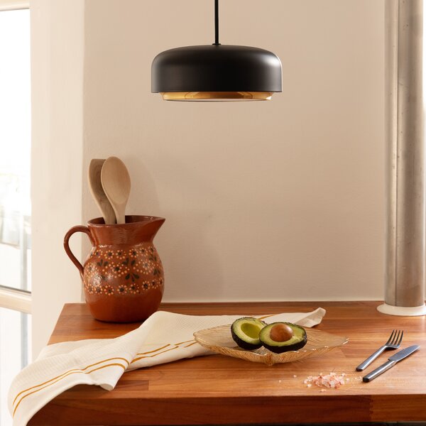 UMAGE Hazel Mini lampă suspendată, negru, Ø 22cm, reglabil, Negru, Camera de zi / sufragerie, Metal, Design