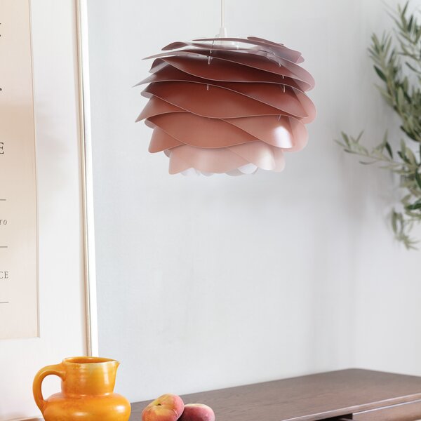 UMAGE Carmina Mini lampă susp. maro/cablu alb, reglabil, Maro / Rugină, Camera de zi / sufragerie, Plastic, Design