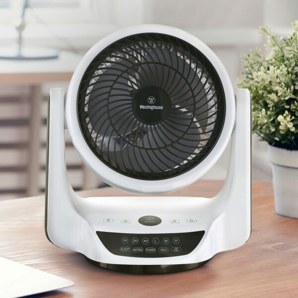 Westinghouse Cormac ventilator masă, telecomandă, Alb, Camera de zi / sufragerie, Plastic, Modern
