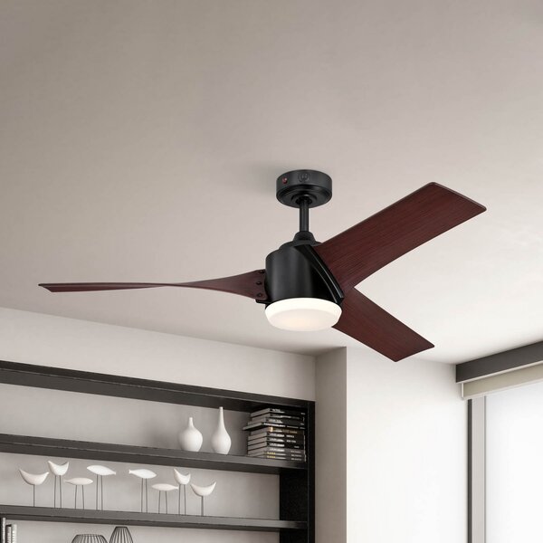 Westinghouse Ventilator de tavan Evan cu lumină LED, reglabil, Lemn, Camera de zi / sufragerie, Plastic, Modern
