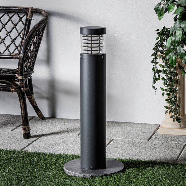 Lucande Lucius bornă luminoasă LED, 65cm, antracit, metal, IP54, Negru, Aluminiu, Modern