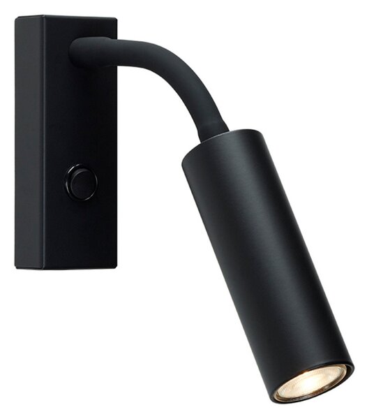 Lampă de perete Herstal, Negru, Camera de zi, Metal