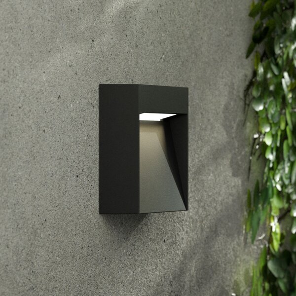Lucande Bene - aplică LED de exterior, Negru, Metal, Modern