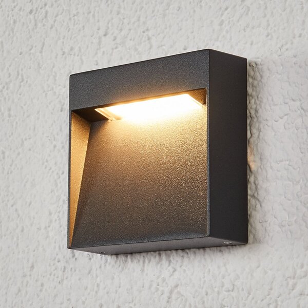 Lucande Bene - aplică LED de exterior, Negru, Metal, Modern