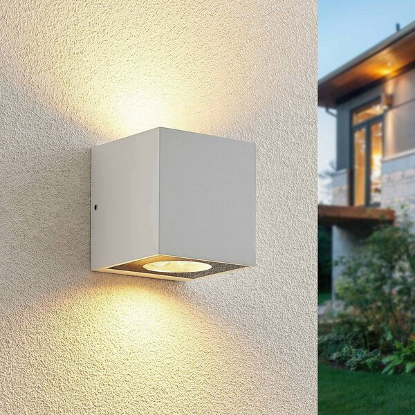 Arcchio Aplică de exterior Tassnim, 2 becuri, alb, GX53, Alb, Metal, Modern