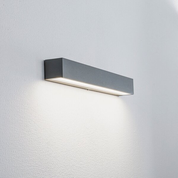 Arcchio Lampă LED pentru exterior Lengo, 50 cm, 1 bec, gri, CCT, Gri, Aluminiu, Modern
