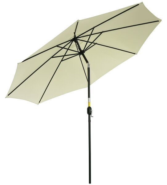 Outsunny Umbrelă de Grădină Înclinabilă, cu Manivelă și Tijă Demontabilă, din Metal și Poliester, Ø295x250 cm, Albastru | Aosom Romania