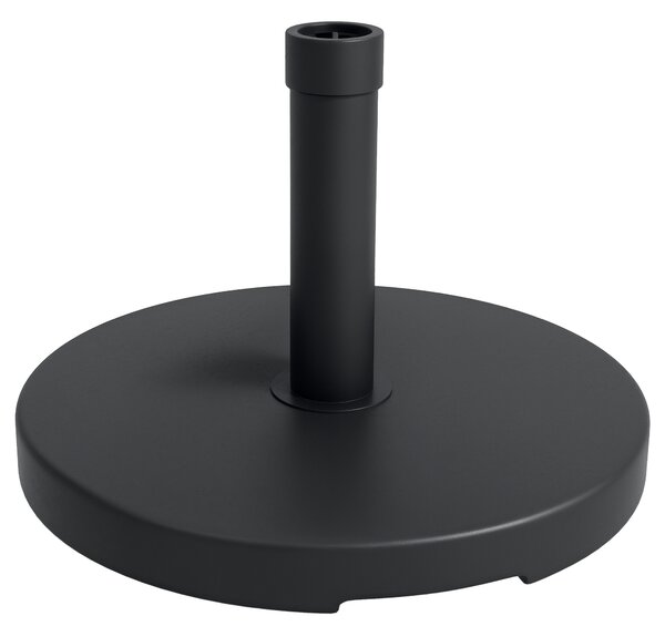 Outsunny Bază pentru Umbrelă de Grădină din HDPE și Ciment cu Manivelă Integrată, Ø46,5x31 cm, Negru | Aosom Romania