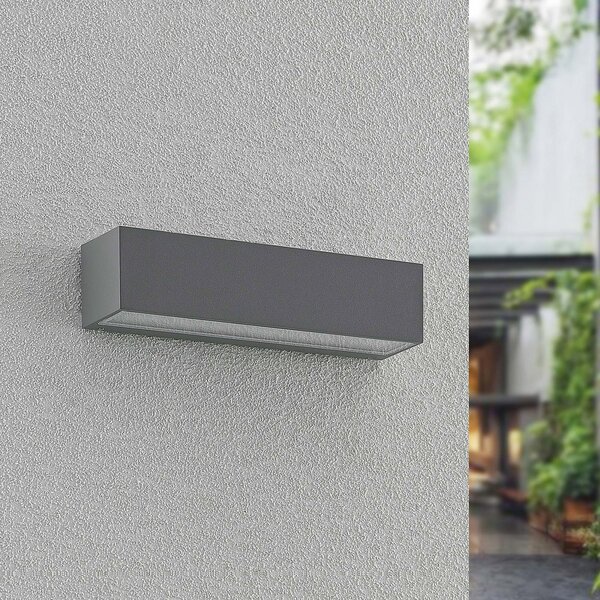 Arcchio LED-Lampa de exterior Lengo, 25 cm, 1 bec, gri, CCT, Gri, Aluminiu, Modern